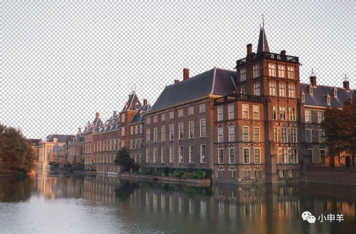 Photoshop快速给建筑照片添加傍晚效果