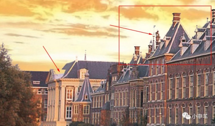 Photoshop快速给建筑照片添加傍晚效果