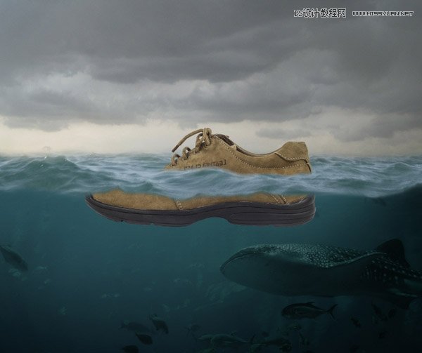 创意合成：用PS合成水中漂流的可爱猫咪