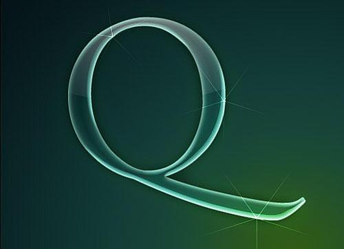 Photoshop制作vista毛玻璃字体效果设计教程