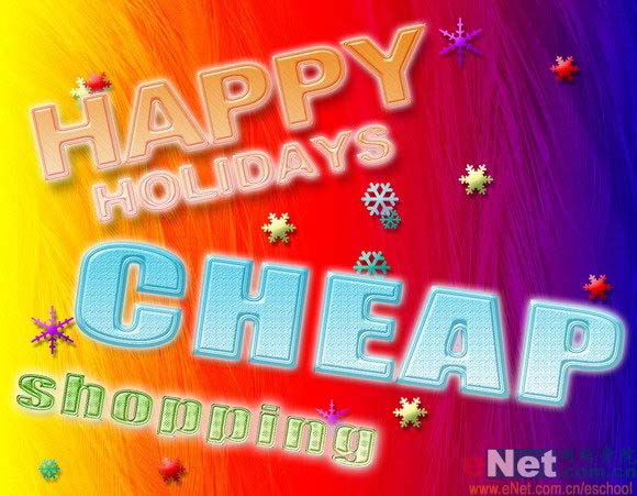 利用Photoshop图层样式制作广告POP文字