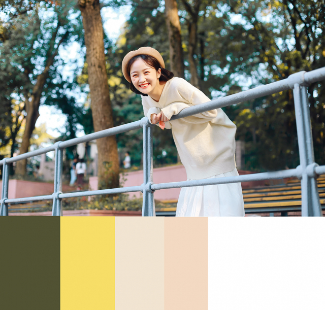 摄影师如何排除秋季暖黄色人像效果