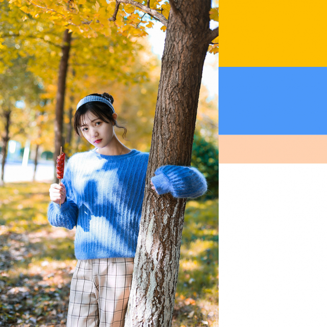 摄影师如何排除秋季暖黄色人像效果